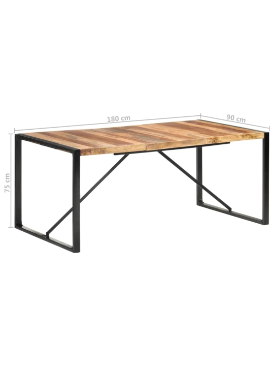 Valgomojo stalas, 180x90x75cm, mediena su dalbergijos apdaila