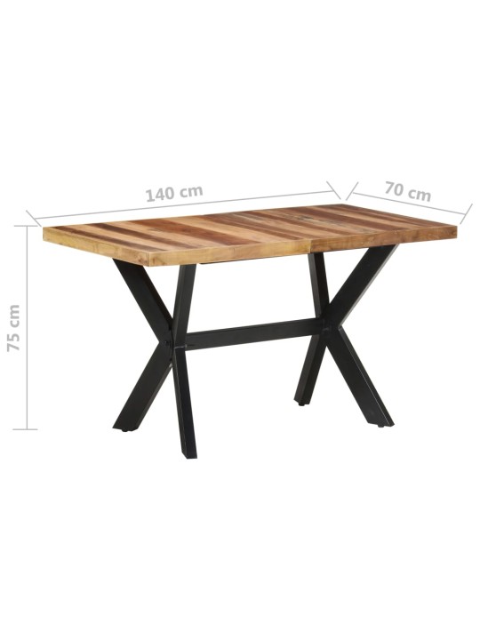 Valgomojo stalas, 140x70x75cm, mediena su medaus apdaila
