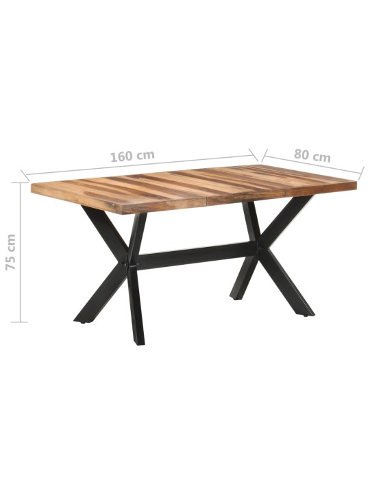 Valgomojo stalas, 160x80x75cm, mediena su medaus apdaila