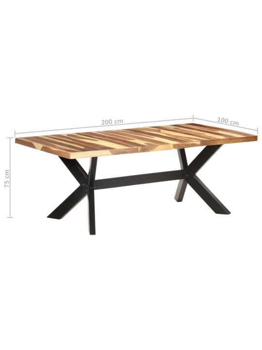 Valgomojo stalas, 200x100x75cm, mediena su medaus apdaila