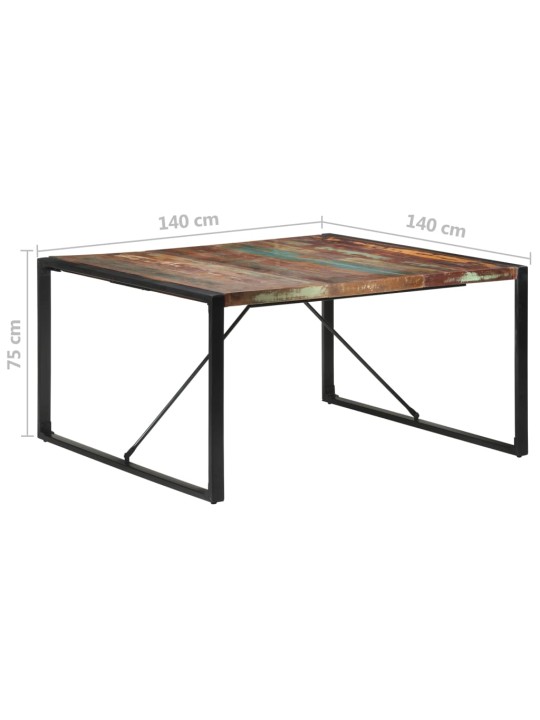 Valgomojo stalas, 140x140x75cm, perdirbtos medienos masyvas