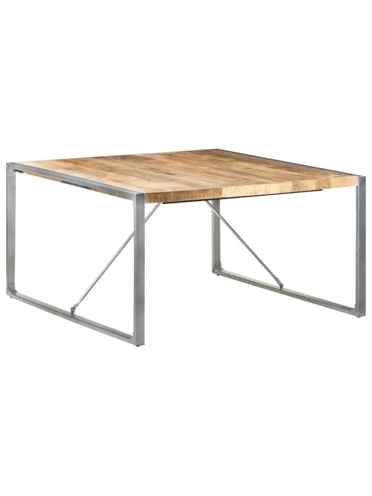 Valgomojo stalas, 140x140x75cm, neapdorota mango mediena