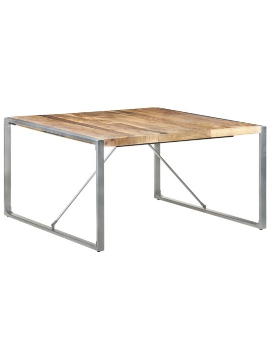 Valgomojo stalas, 140x140x75cm, neapdorota mango mediena