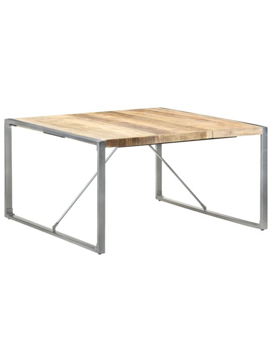Valgomojo stalas, 140x140x75cm, neapdorota mango mediena