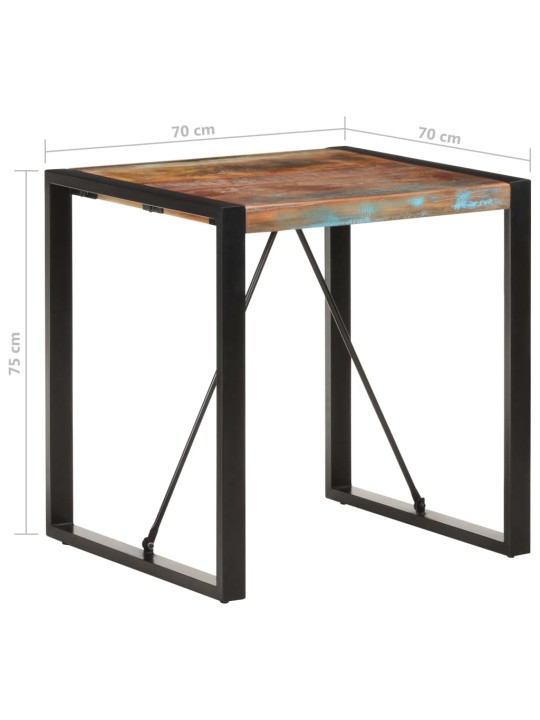 Valgomojo stalas, 70x70x75cm, perdirbtos medienos masyvas