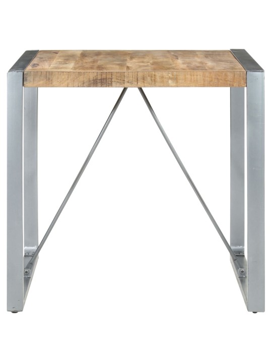 Valgomojo stalas, 80x80x75cm, neapdorota mango mediena