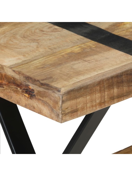 Valgomojo stalas, 120x60x76cm, neapdorota mango mediena