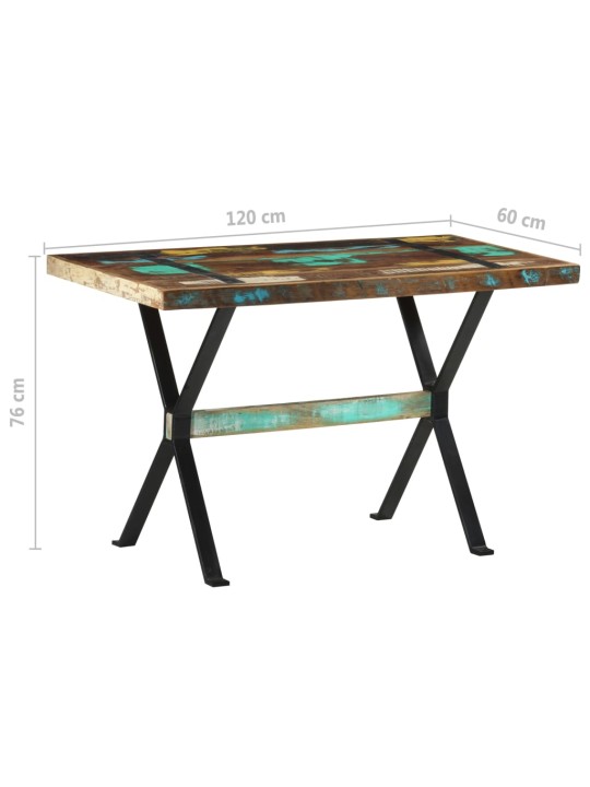 Valgomojo stalas, 120x60x76cm, perdirbtos medienos masyvas