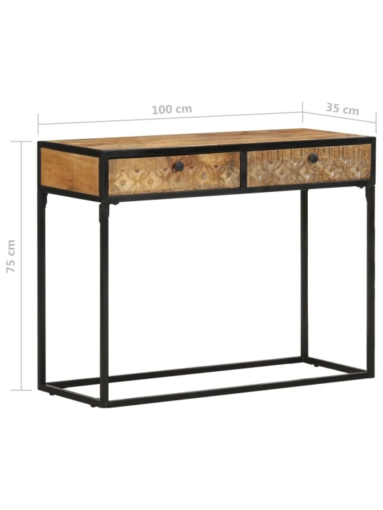 Konsolinis staliukas, 100x35x75cm, mango medienos masyvas