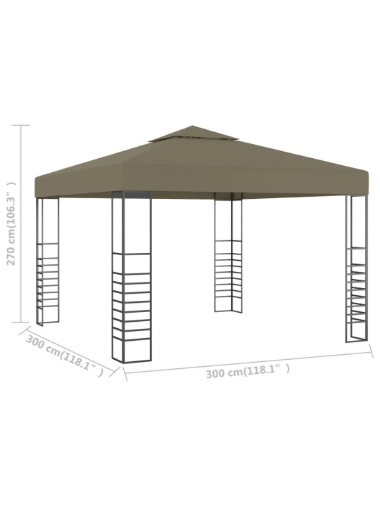 Sodo palapinė, taupe spalvos, 3x3m, 180 g/m²