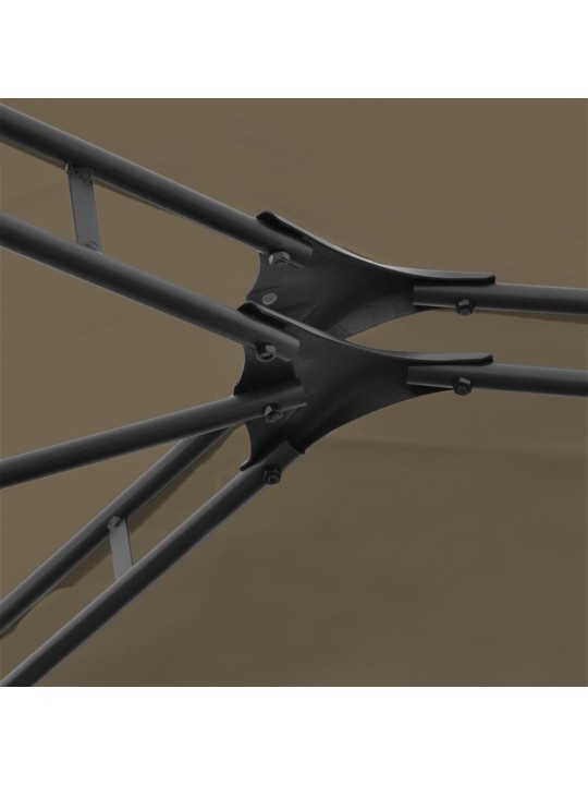 Sodo palapinė su užuolaidomis, taupe spalvos, 4x3m, 180g/m²