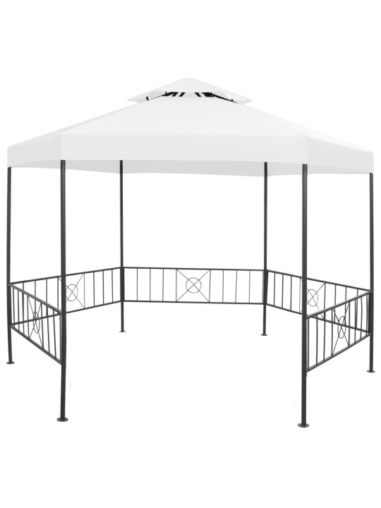 Sodo pavėsinė, baltos spalvos, 323x275x265cm, 180g/m²