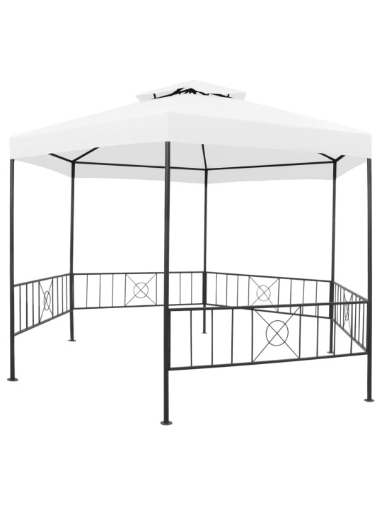 Sodo pavėsinė, baltos spalvos, 323x275x265cm, 180g/m²