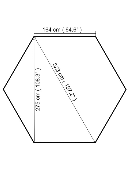 Sodo pavėsinė, baltos spalvos, 323x275x265cm, 180g/m²