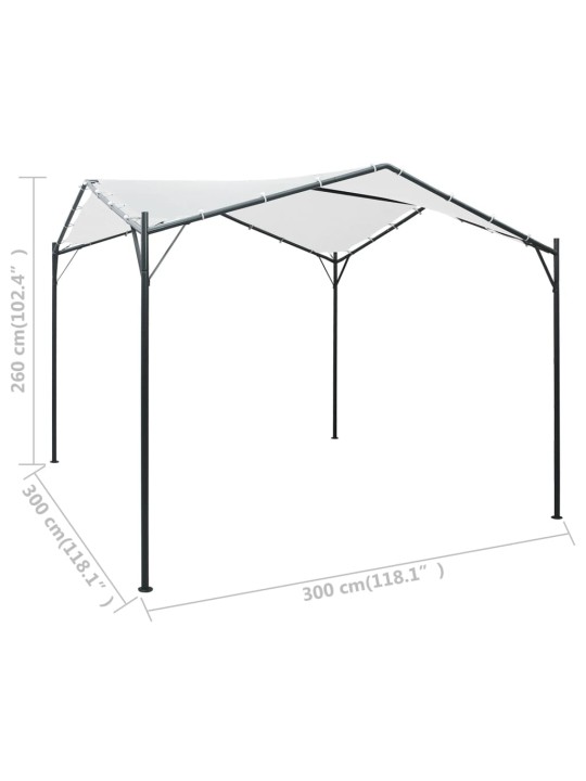 Pavėsinė, baltos spalvos, 3x3x2,6m, 180g/m²