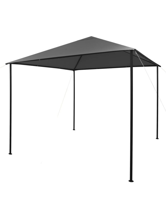 Pavėsinė, antracito spalvos, 3x3m, audinys ir plienas, 180 g/m²