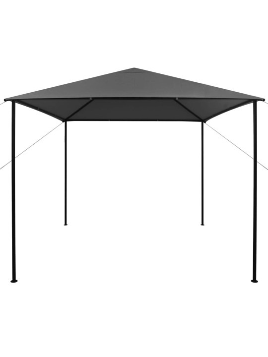 Pavėsinė, antracito spalvos, 3x3m, audinys ir plienas, 180 g/m²