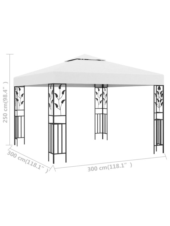 Pavėsinė, baltos spalvos, 3x3m, 180g/m²