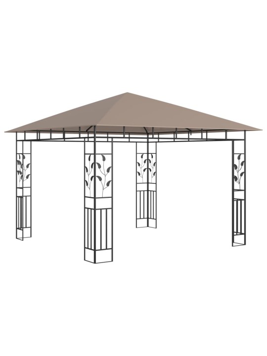 Pavėsinė su tinkleliu nuo uodų, taupe spalvos, 3x3x2,73m