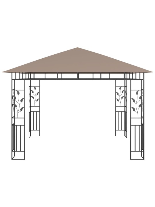 Pavėsinė su tinkleliu nuo uodų, taupe spalvos, 3x3x2,73m