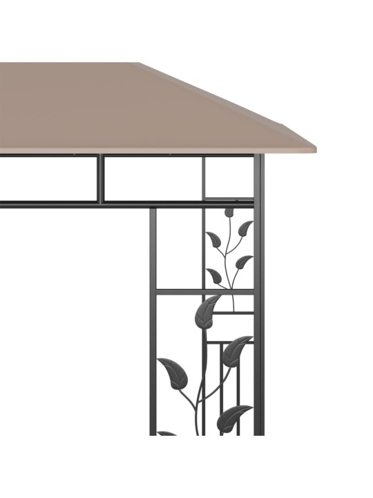 Pavėsinė su tinkleliu nuo uodų, taupe spalvos, 3x3x2,73m