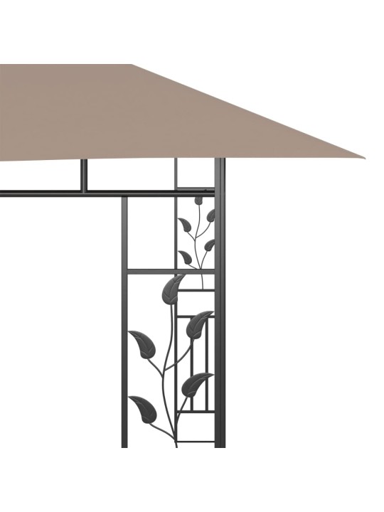 Pavėsinė su tinkleliu nuo uodų, taupe spalvos, 4x3x2,73m