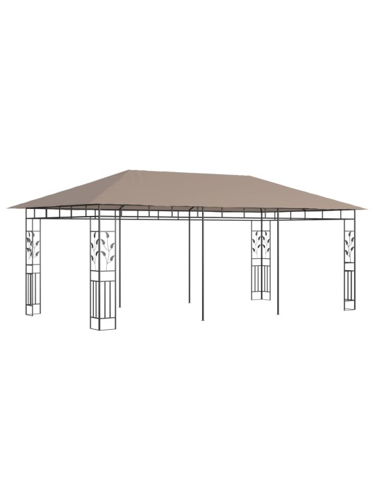 Pavėsinė su tinkleliu nuo uodų, taupe spalvos, 6x3x2,73m