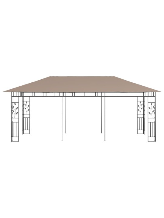 Pavėsinė su tinkleliu nuo uodų, taupe spalvos, 6x3x2,73m
