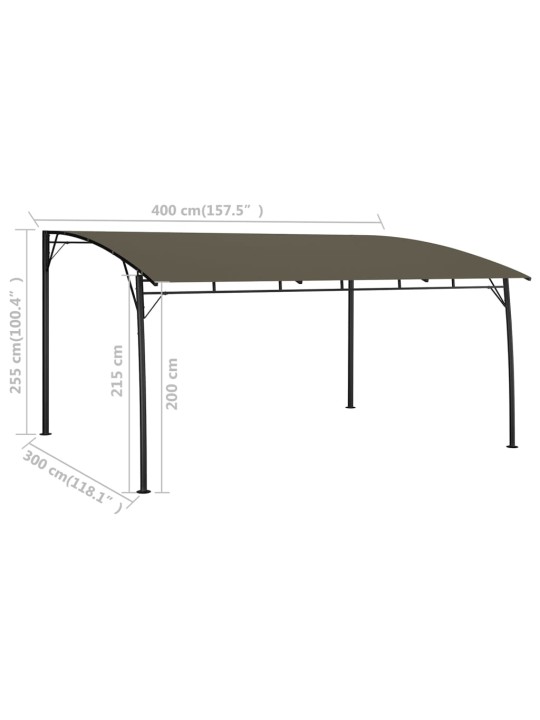 Sodo markizė nuo saulės, taupe spalvos, 4x3x2,55m
