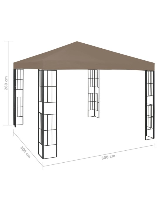Pavėsinė, taupe spalvos, 3x3m