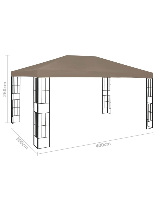 Pavėsinė, taupe spalvos, 4x3m