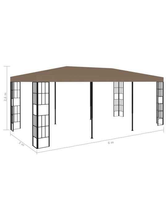Pavėsinė, taupe spalvos, 6x3m