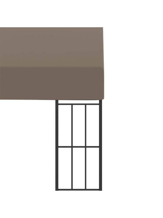 Prie sienos montuojama pavėsinė, taupe spalvos, 3x3m, audinys