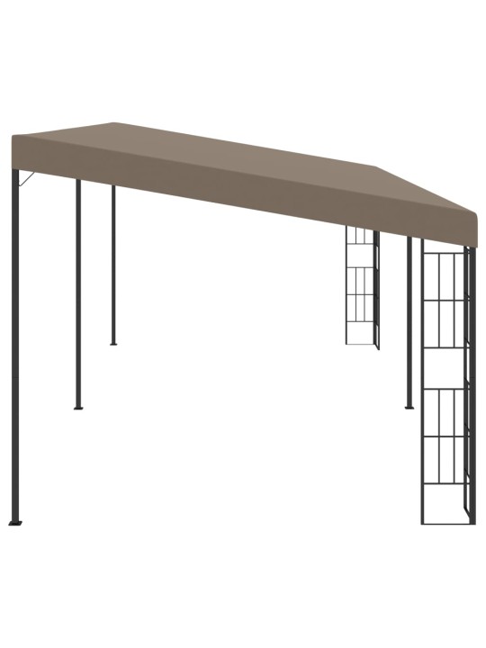 Prie sienos montuojama pavėsinė, taupe spalvos, 6x3m, audinys