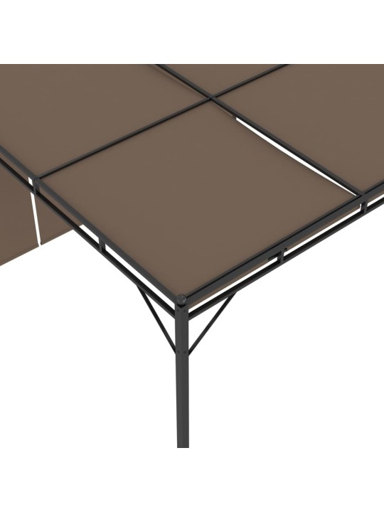 Sodo pavėsinė su šonine užuolaida, taupe spalvos, 3x3x2,25m
