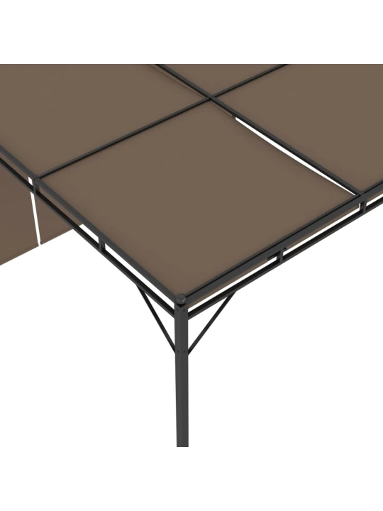 Sodo pavėsinė su šonine užuolaida, taupe spalvos, 3x3x2,25m