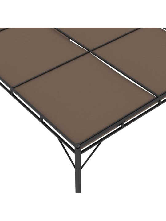 Sodo pavėsinė su šonine užuolaida, taupe spalvos, 4x3x2,25m