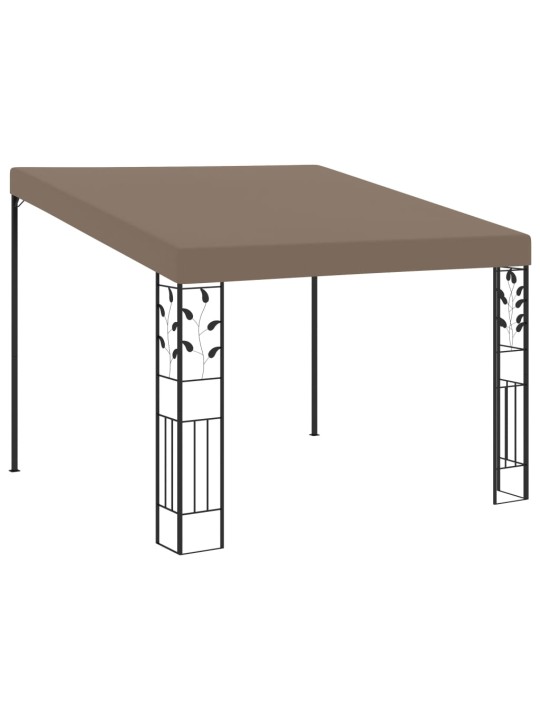 Prie sienos montuojama pavėsinė, taupe spalvos, 3x3x2,5m