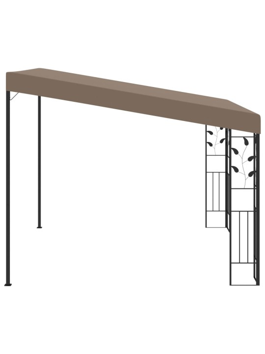 Prie sienos montuojama pavėsinė, taupe spalvos, 3x3x2,5m