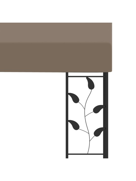 Prie sienos montuojama pavėsinė, taupe spalvos, 3x3x2,5m