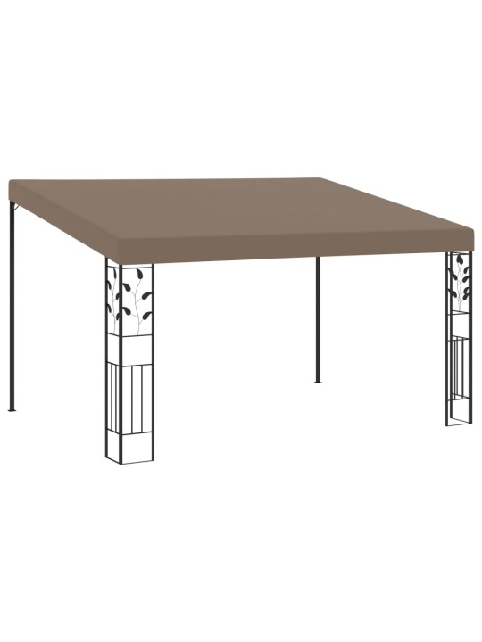 Prie sienos montuojama pavėsinė, taupe spalvos, 4x3x2,5m