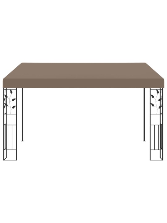 Prie sienos montuojama pavėsinė, taupe spalvos, 4x3x2,5m