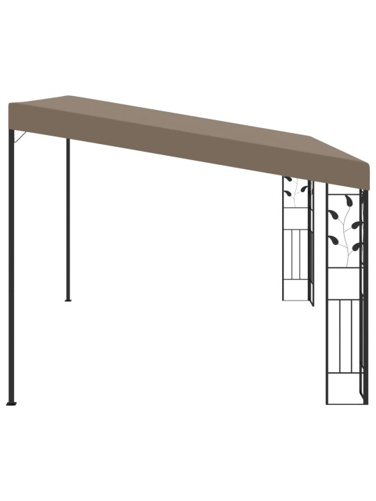 Prie sienos montuojama pavėsinė, taupe spalvos, 4x3x2,5m