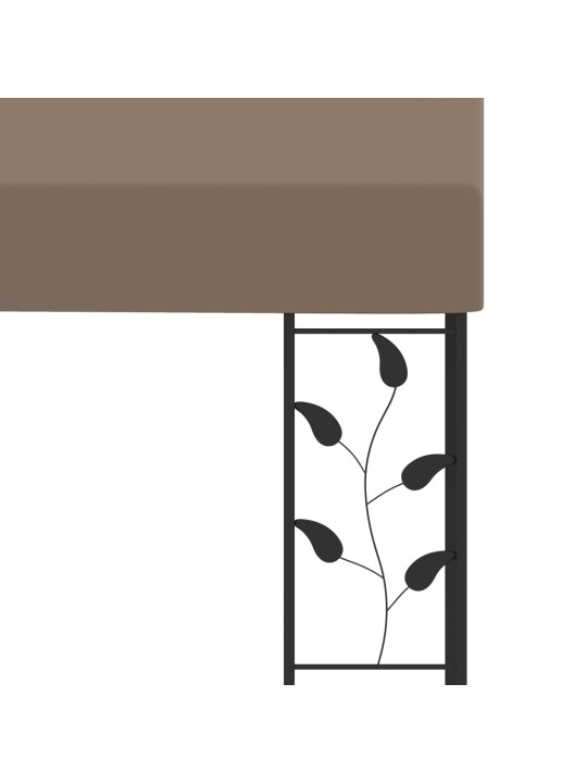 Prie sienos montuojama pavėsinė, taupe spalvos, 4x3x2,5m