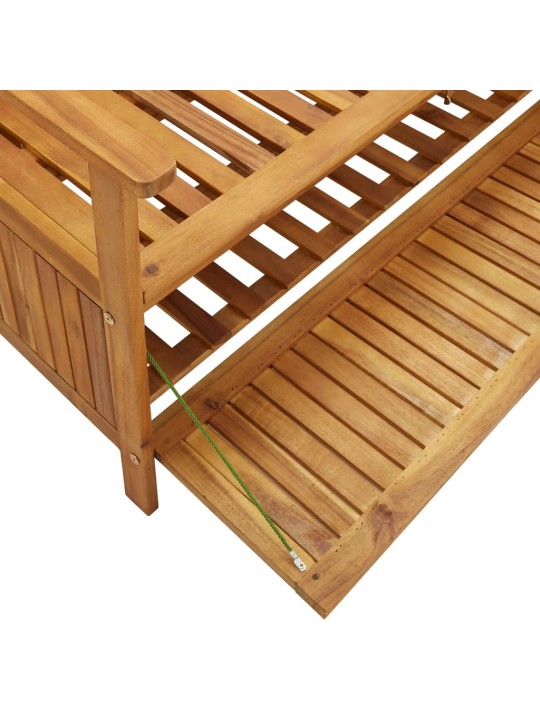 Sodo suoliukas-daiktadėžė, 120cm, akacijos medienos masyvas