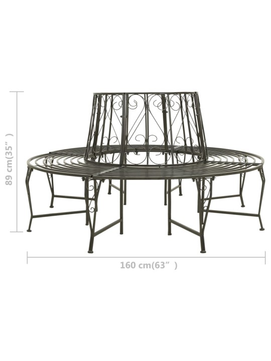 Sodo suoliukas aplink medį, 160cm, plienas