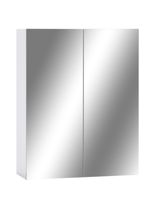 Veidrodinė vonios kambario spintelė, balta, 60x15x75cm, MDF