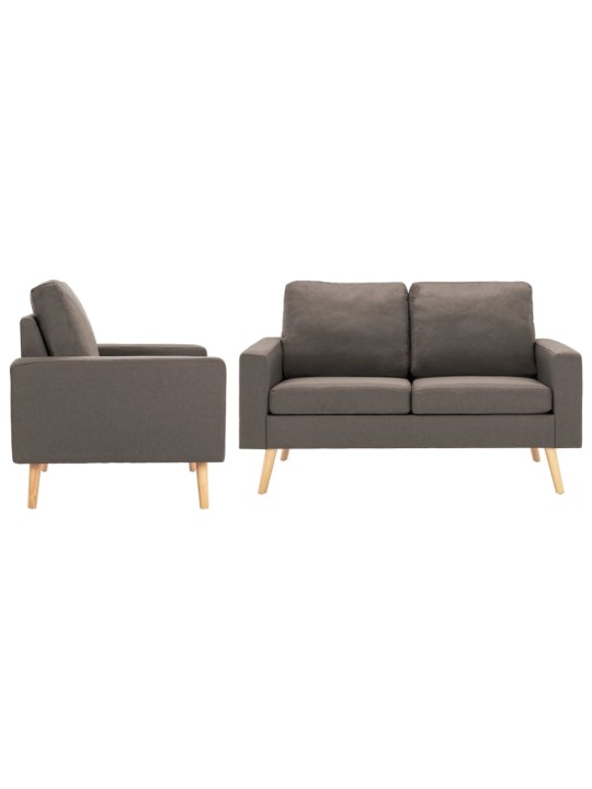 Sofos komplektas, 2 dalių, taupe, audinys (288701+288711)