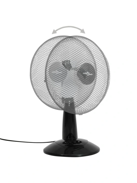 Stalinis ventiliatorius, juodas, 30 cm, 3 greičiai, 40 W