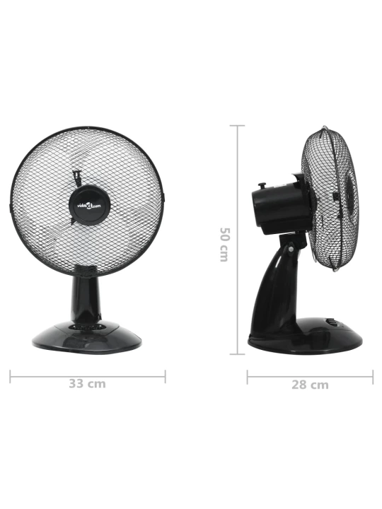 Stalinis ventiliatorius, juodas, 30 cm, 3 greičiai, 40 W